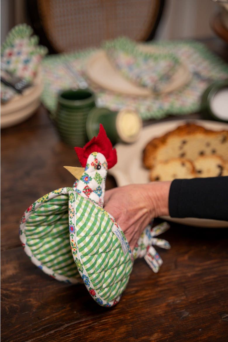 Rebecca Happy Hen Mini Mitt, Alternate, color, Green