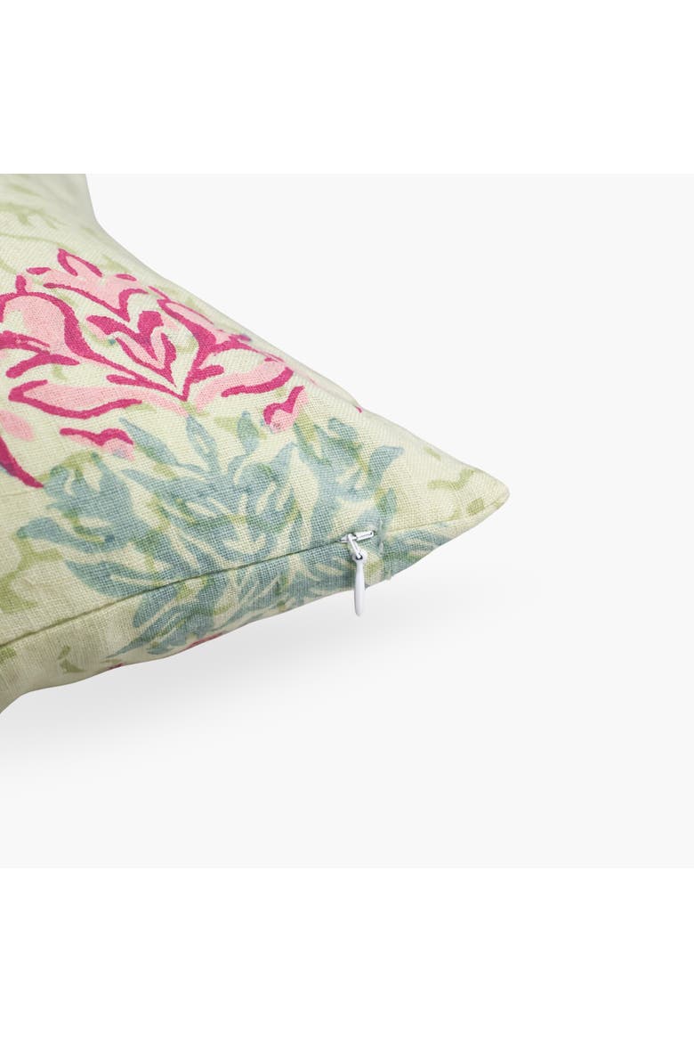 Vana - Lumbar Pure Linen Throw Pillow Cover, Alternate, color, Aloe Green