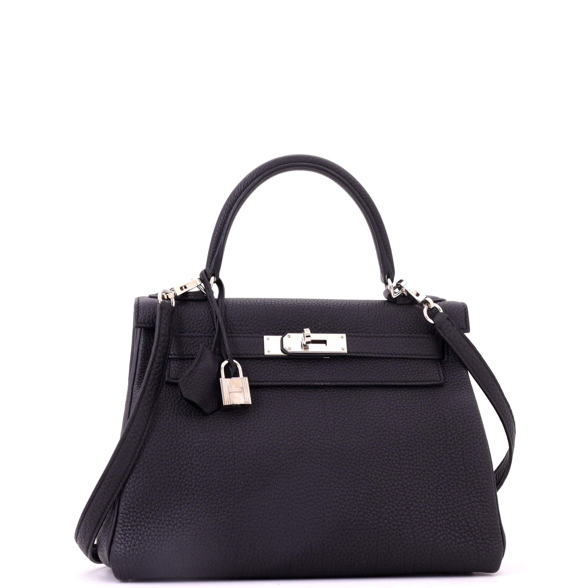 Kelly Handbag Black Togo with Palladium Hardware 28, Alternate, color, Black