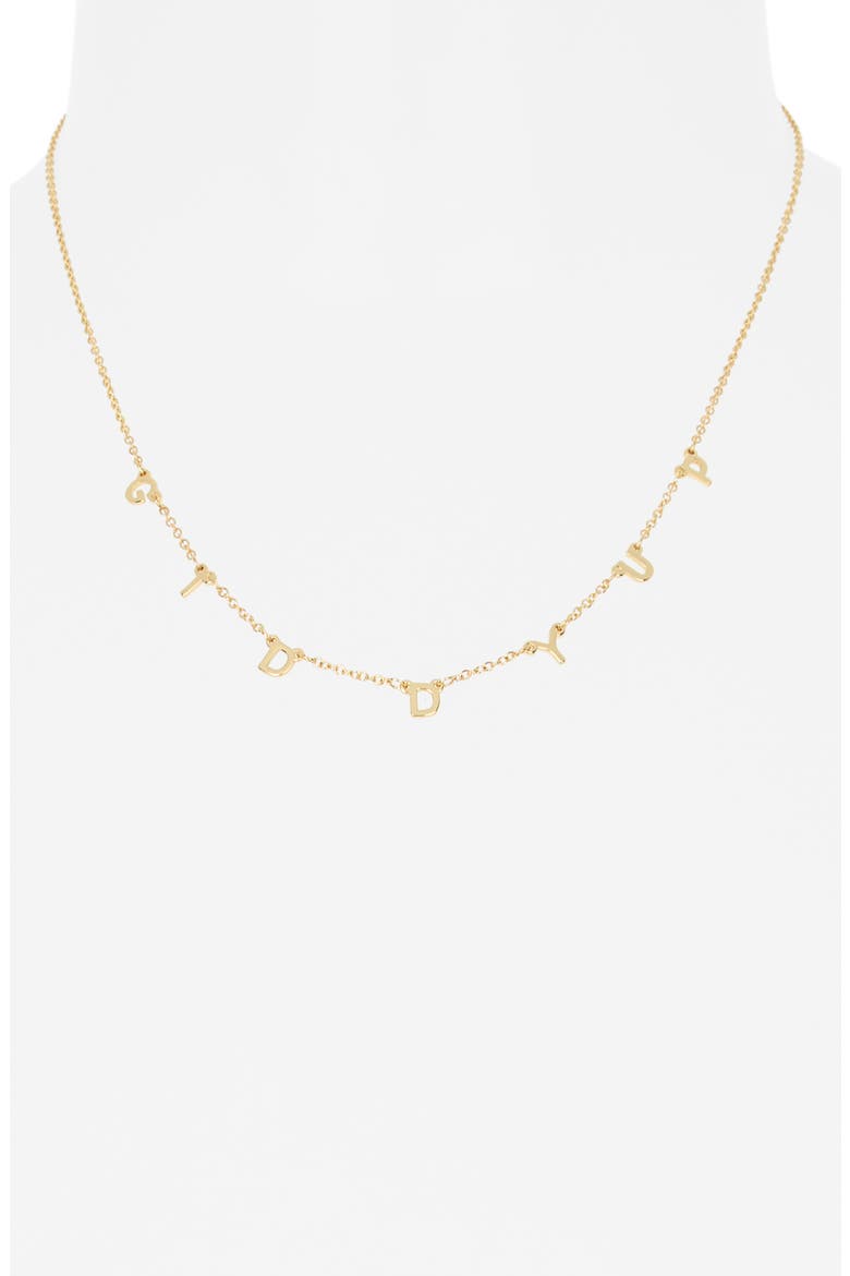 'Giddyup' Chain Necklace, Alternate, color, GOLD