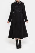 Disturbia Blanche Bib Longline Coat