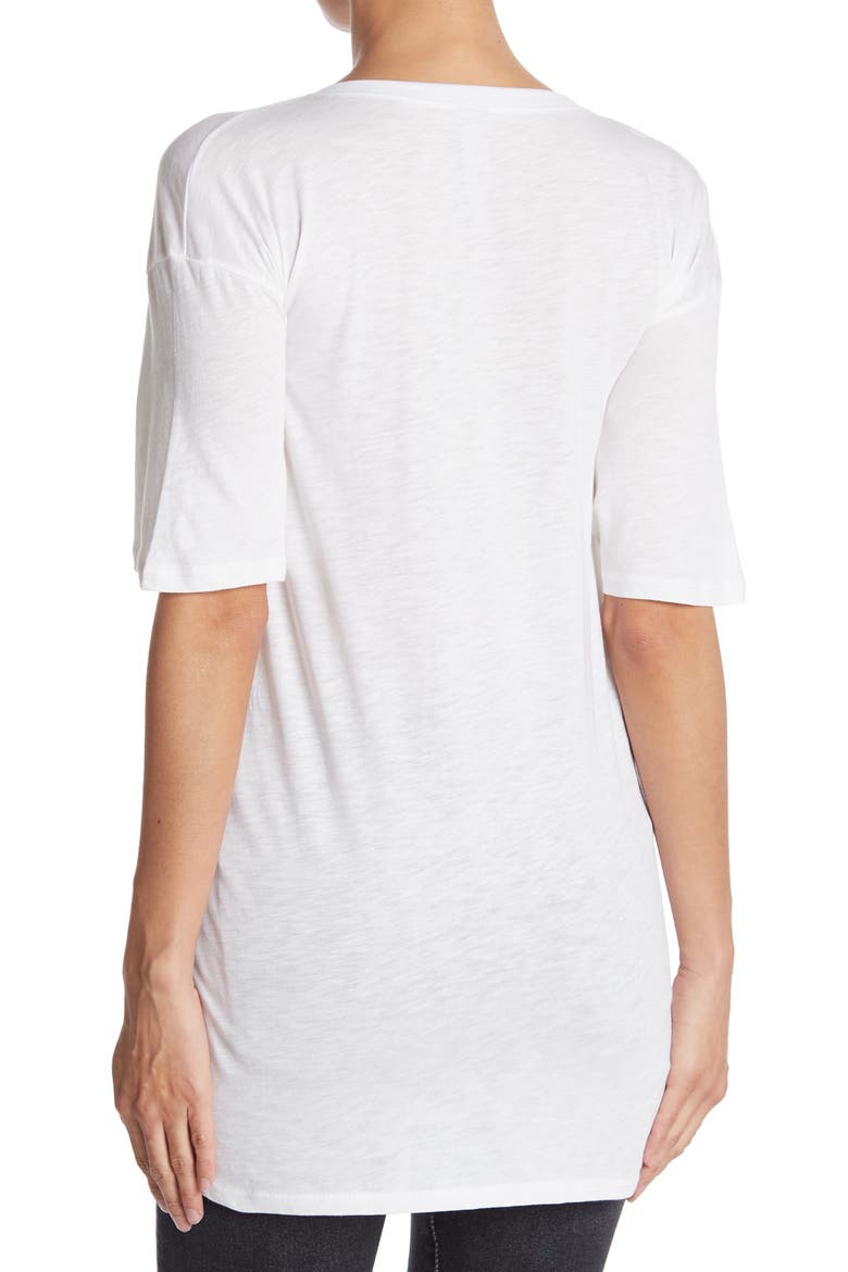 Deep V-Neck Boyfriend Tee, Alternate, color, WHITE DYE 2