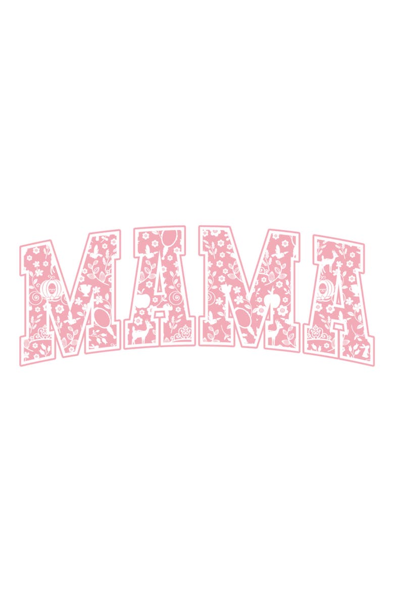 Junior's Disney Mama Collegiate Items Pattern  Graphic T-Shirt, Alternate, color, White