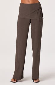 ASTR the Label Kyara Tie Waist Straight Leg Pants
