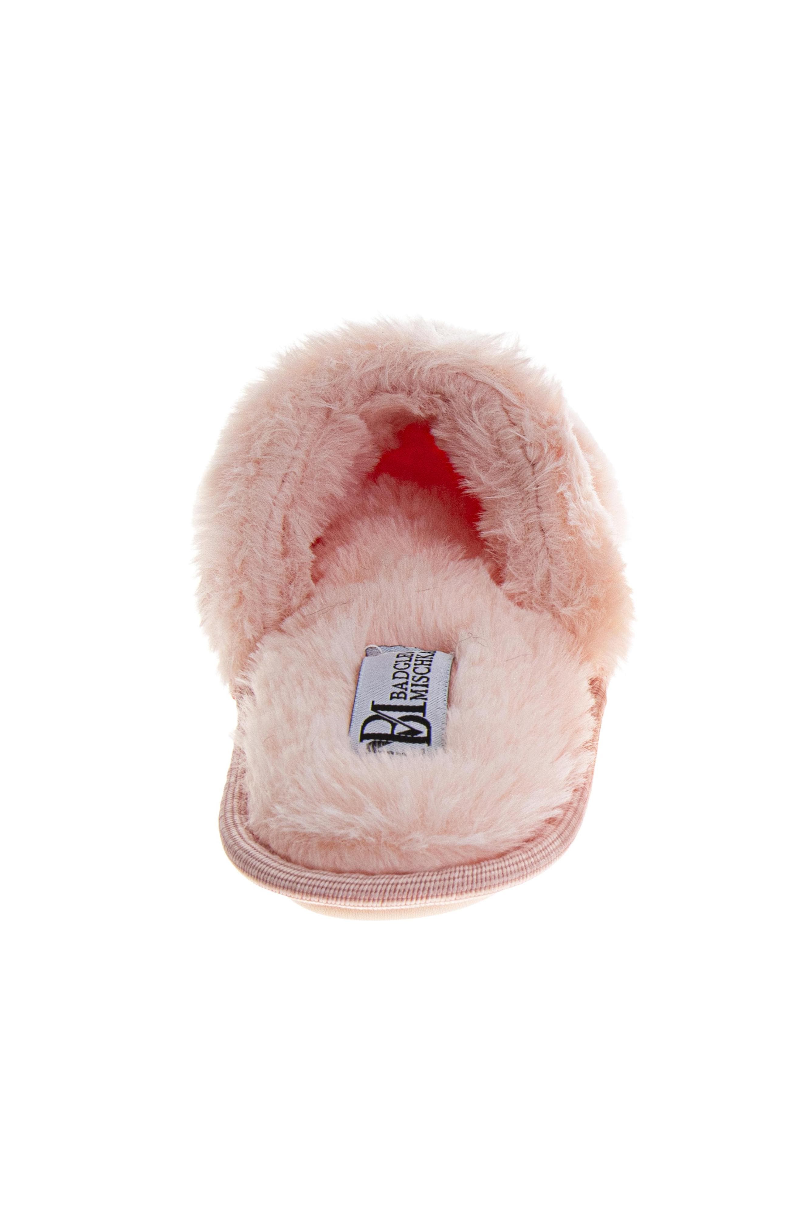 Badgley Ladies Womens Plush Slide Slippers, Alternate, color, PINK