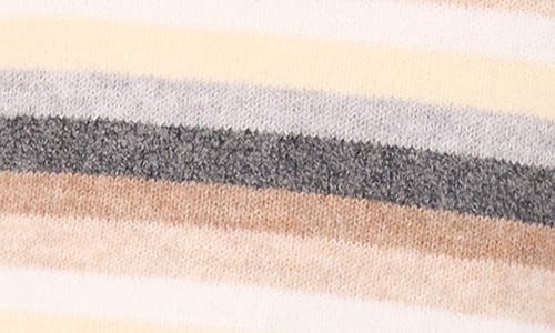 1.state Multicolor Stripe Short Sleeve Sweater In Neutral