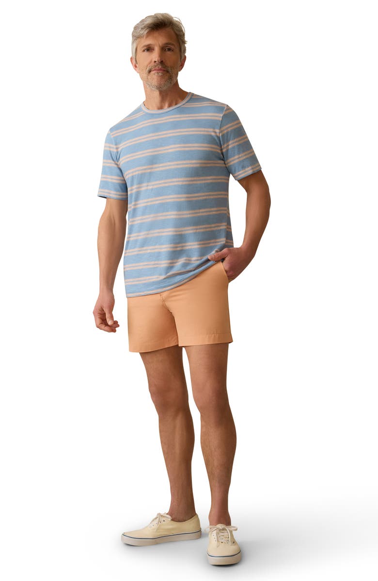 Faherty Sunwashed Stripe T-Shirt, Alternate, color, Coast Coral Stripe