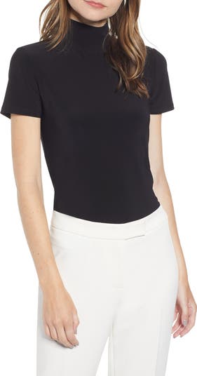 Anne Klein Short Sleeve Mock Neck Top Nordstrom