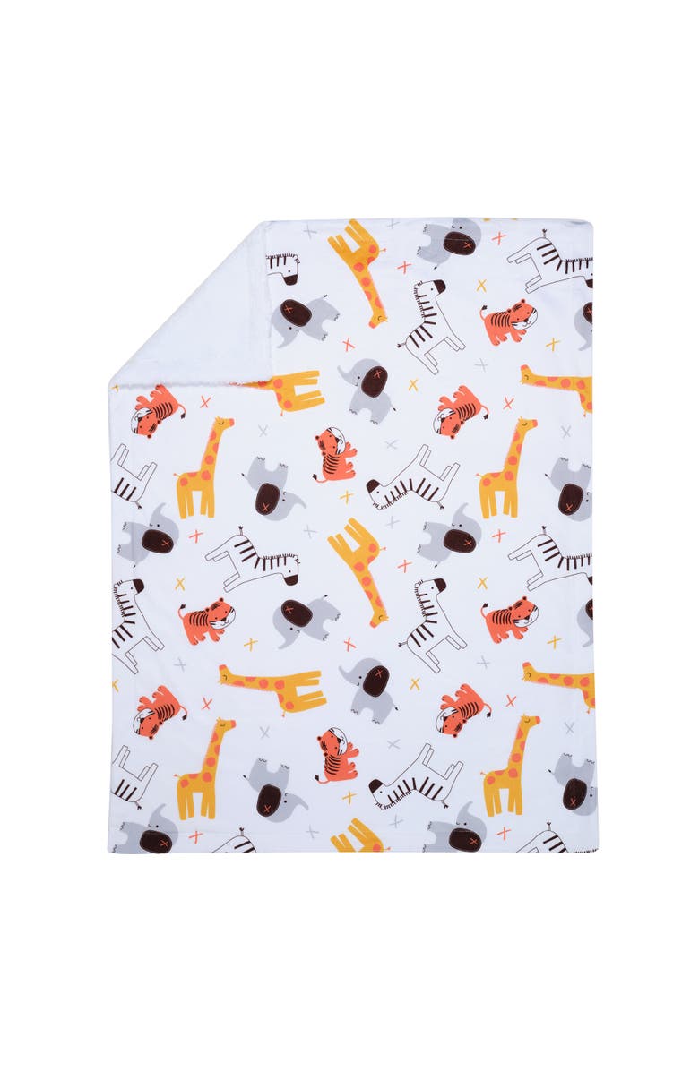 Bedtime Originals Lollipop Jungle Fleece Baby Blanket, Alternate, color, White