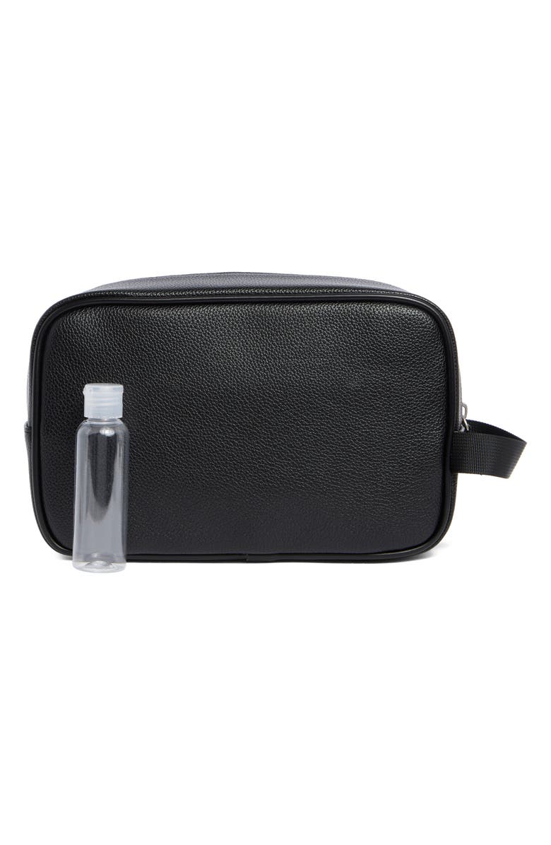 Original Penguin Milled Top Zip Dopp Kit, Alternate, color, Black