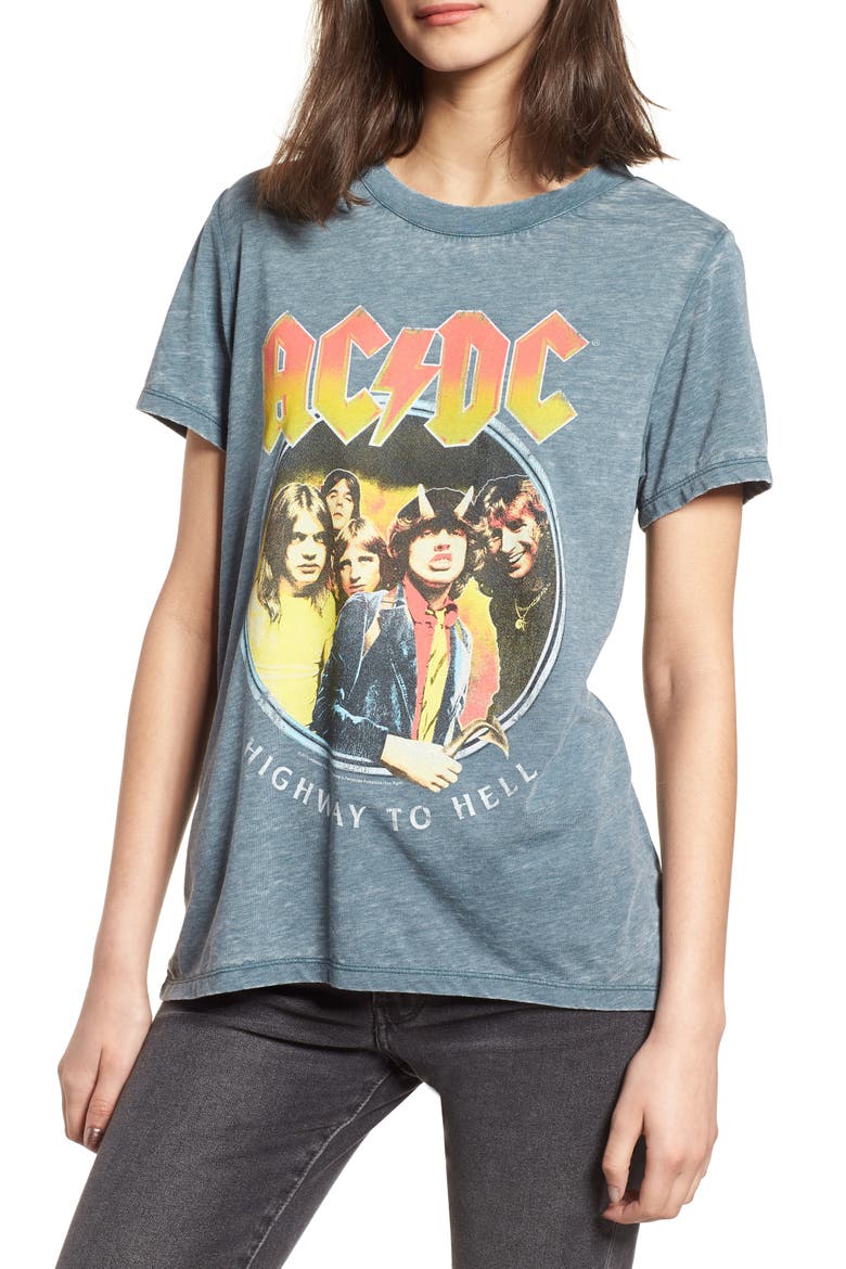 AC/DC Highway to Hell Tee, Main, color, WASHED BLUE