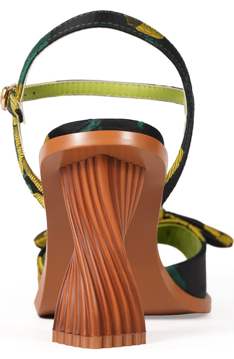 NINETY UNION Nora Bow Ankle Strap Sandal, Alternate, color, Green Multi