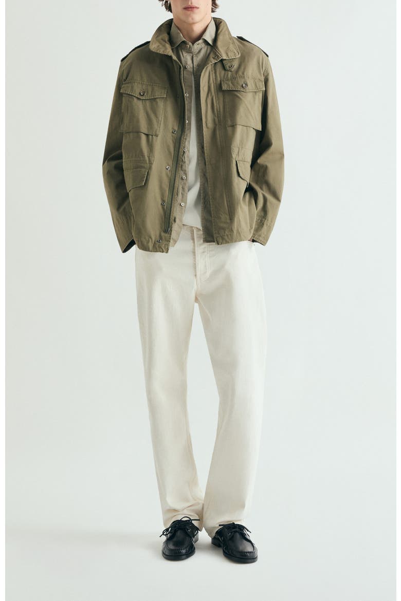 Military jacket with concealed hood, Alternate, color, Khaki