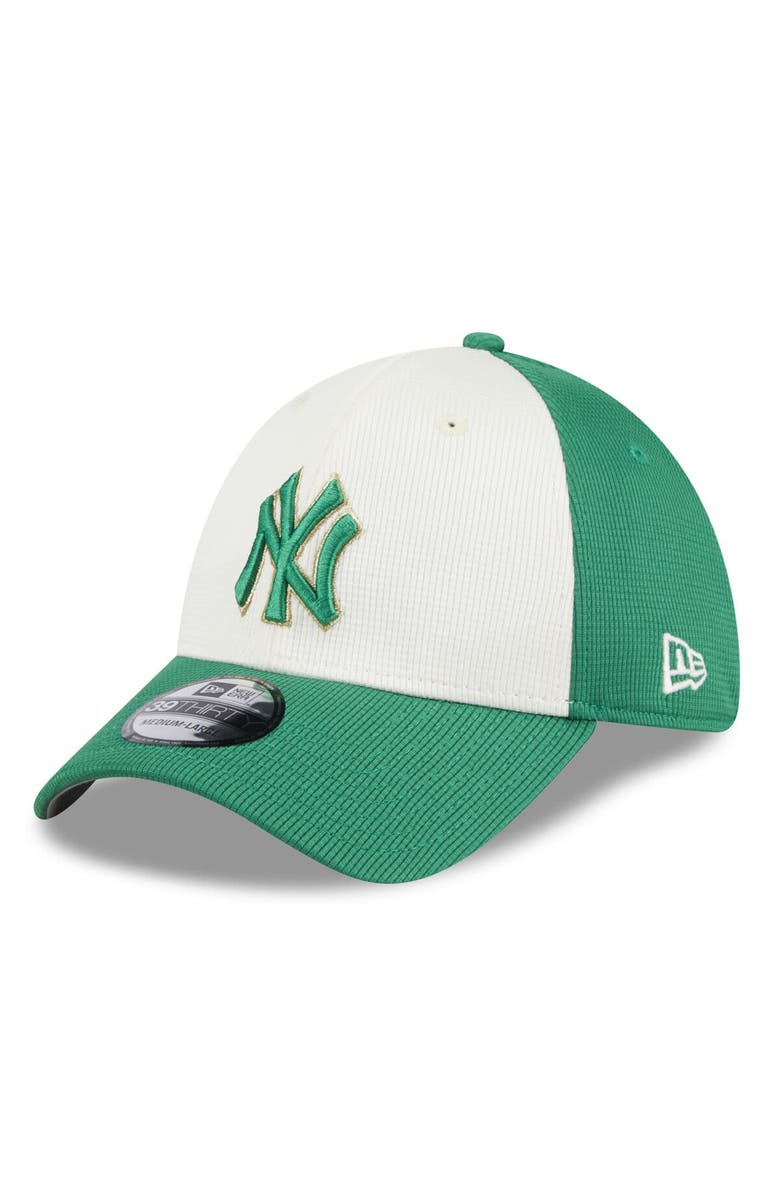 New Era Men's New Era White/Green New York Yankees 2024 St. Patrick's Day 39THIRTY Flex Fit Hat, Main, color,