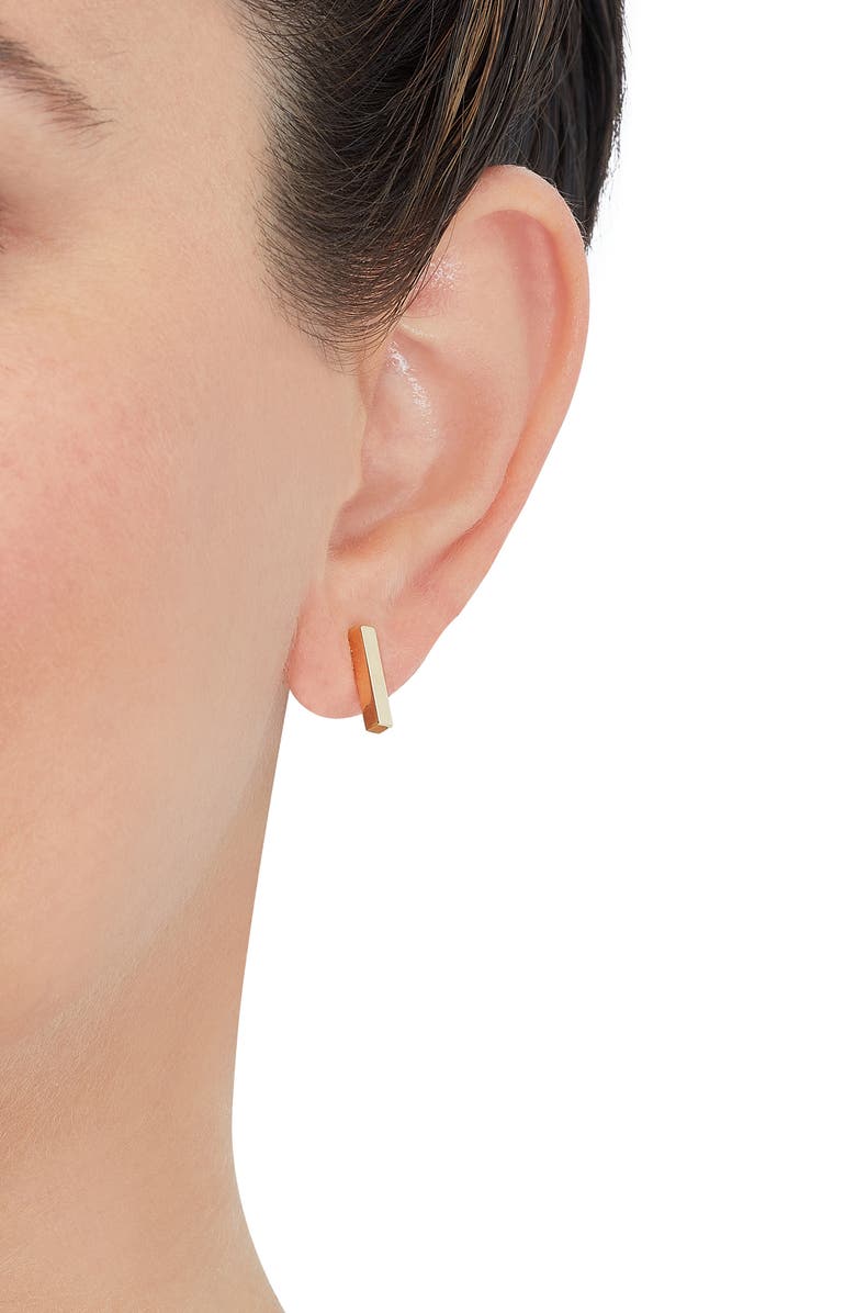 Frankie & Zoe Bar Stud Earrings, Alternate, color, Yellow Gold