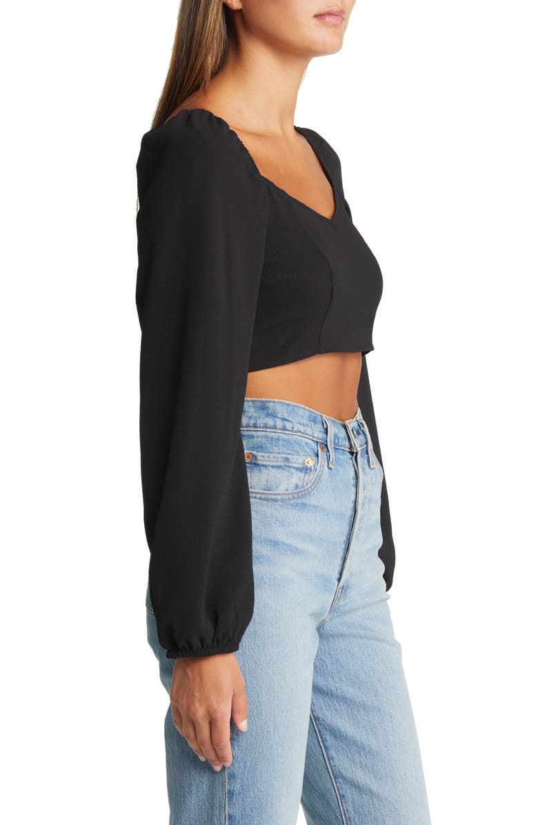 VERO MODA Saga Sweetheart Neck Crop Top, Alternate, color, 
