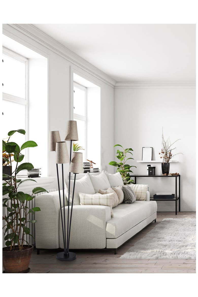 Wentworth Floor Lamp, Alternate, color, BLACK