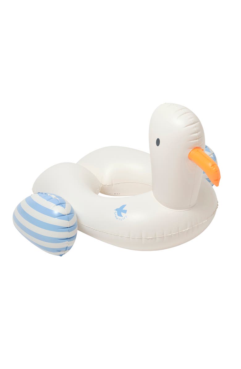 Sunnylife Sid The Seagull Tube Pool Ring Inflatable Bird Shaped Float, Main, color, 