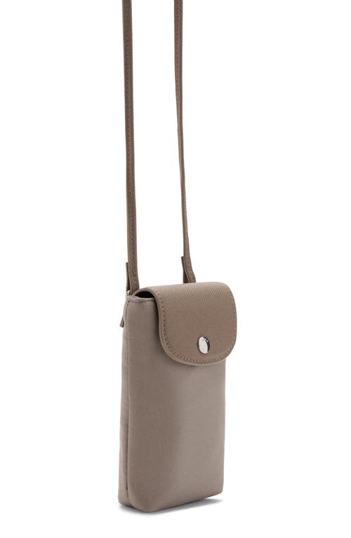 Mango Nylon Phone Crossbody Bag In Neutral