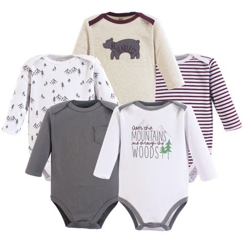 Five-Piece Set of Infant Long-Sleeve Bodysuits