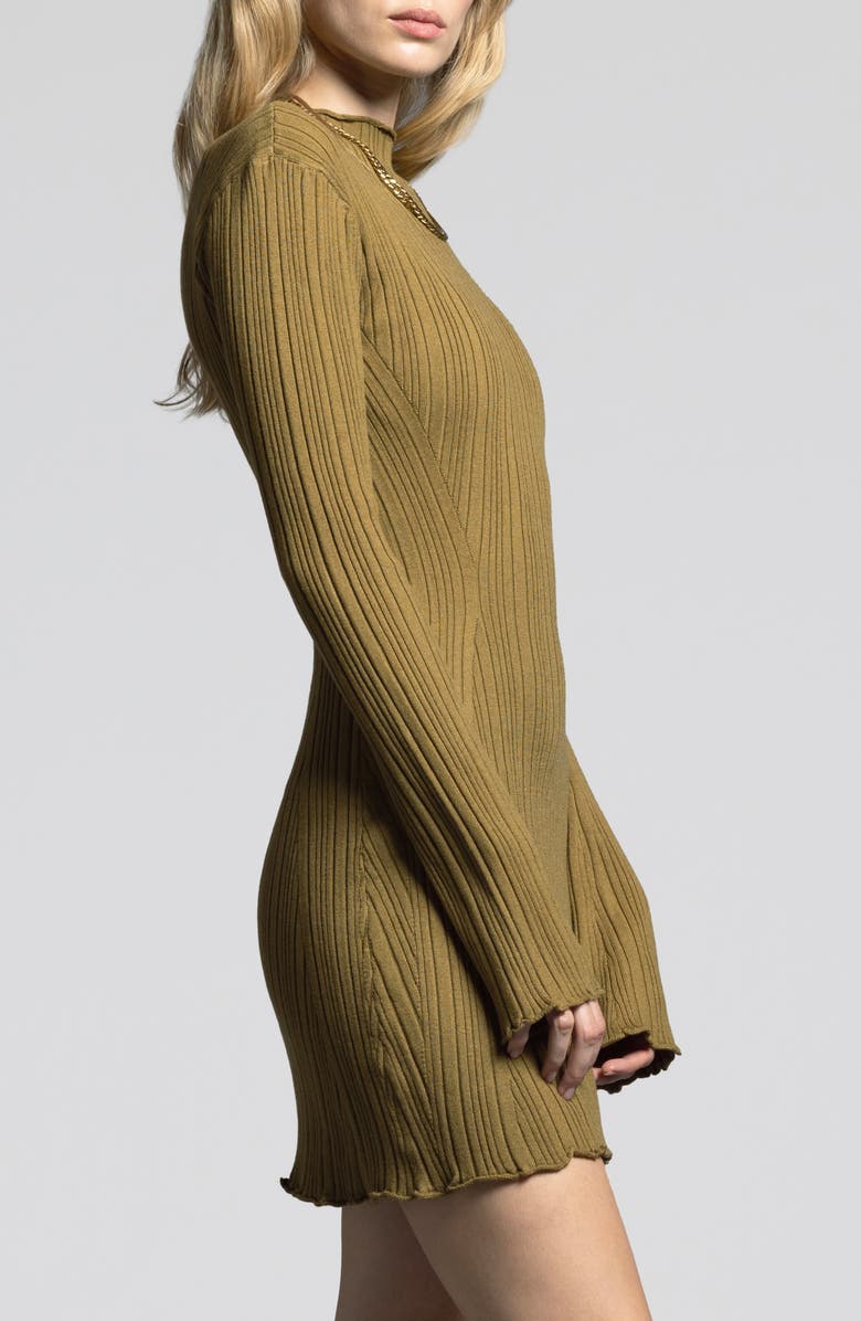 WEEKEND LOS ANGELES Mirren Long Sleeve Ribbed Sweater Dress, Alternate, color, Oregano