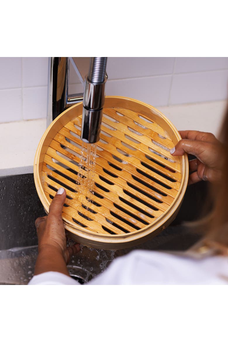 2-Tier Steamer Baskets, Alternate, color, Bamboo