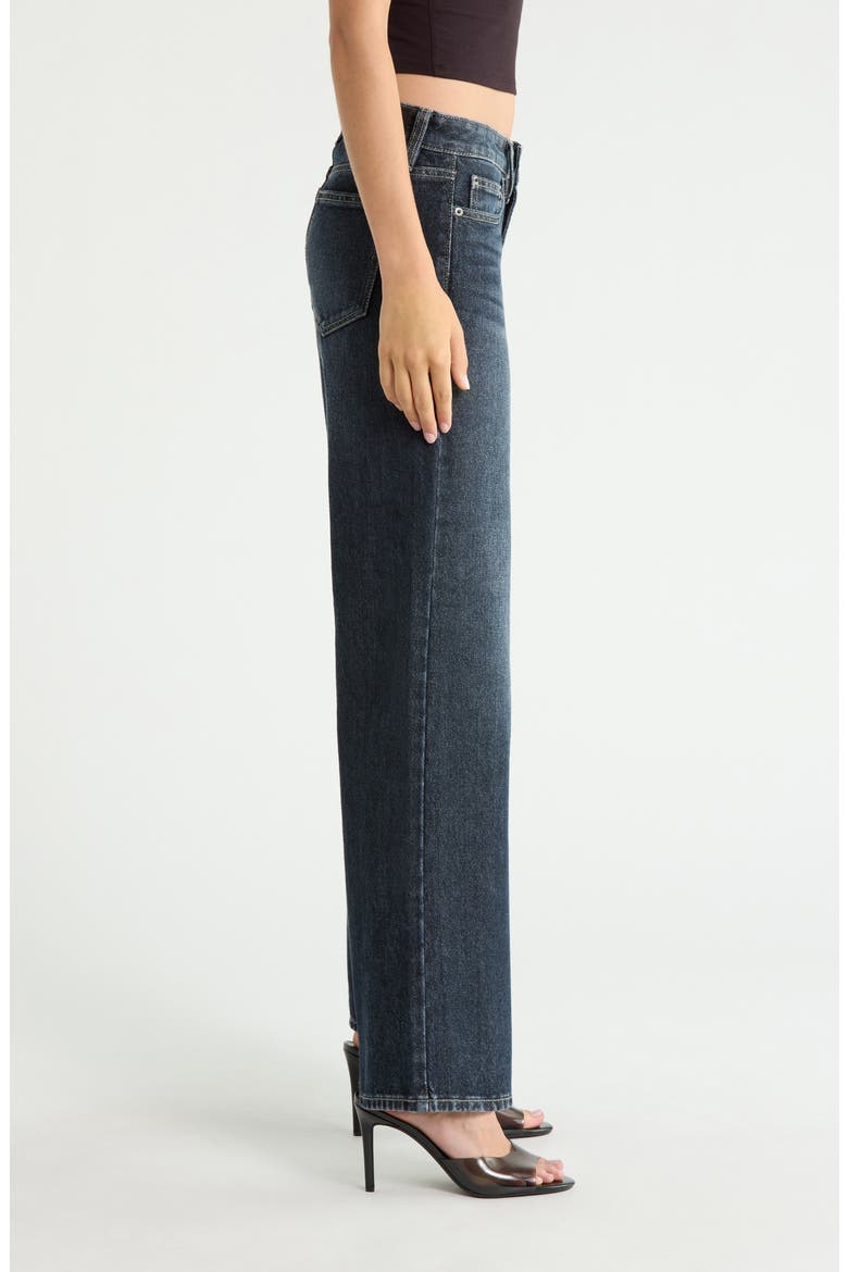 Zoe Low Rise Wide Leg Sparkly Jeans, Alternate, color, DARK INDIGO