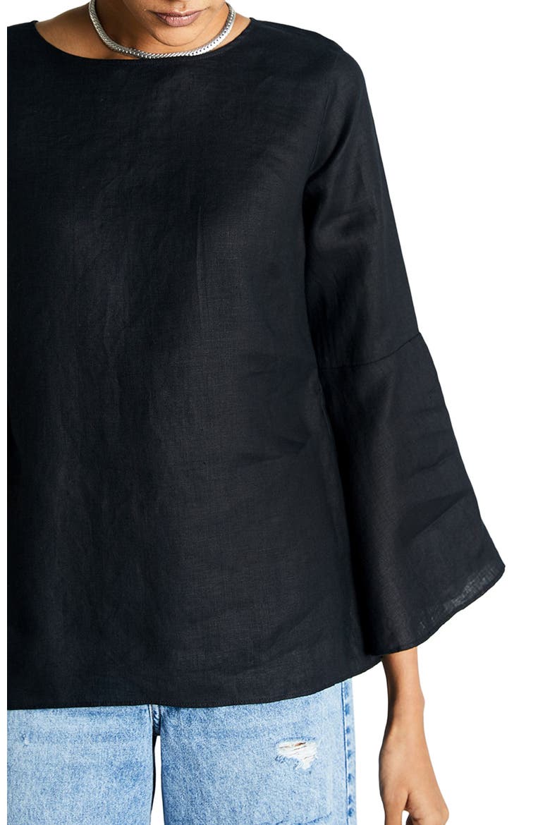 Button Back Shirt, Alternate, color, Black