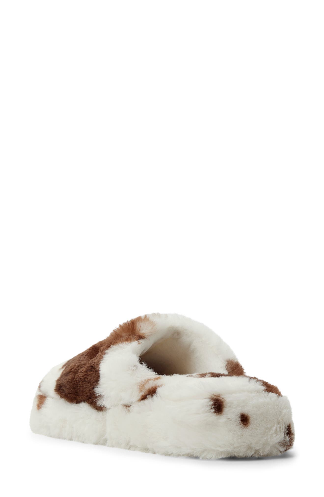 Roxy Sloane Faux Fur Slide Slipper, Alternate, color, Cream