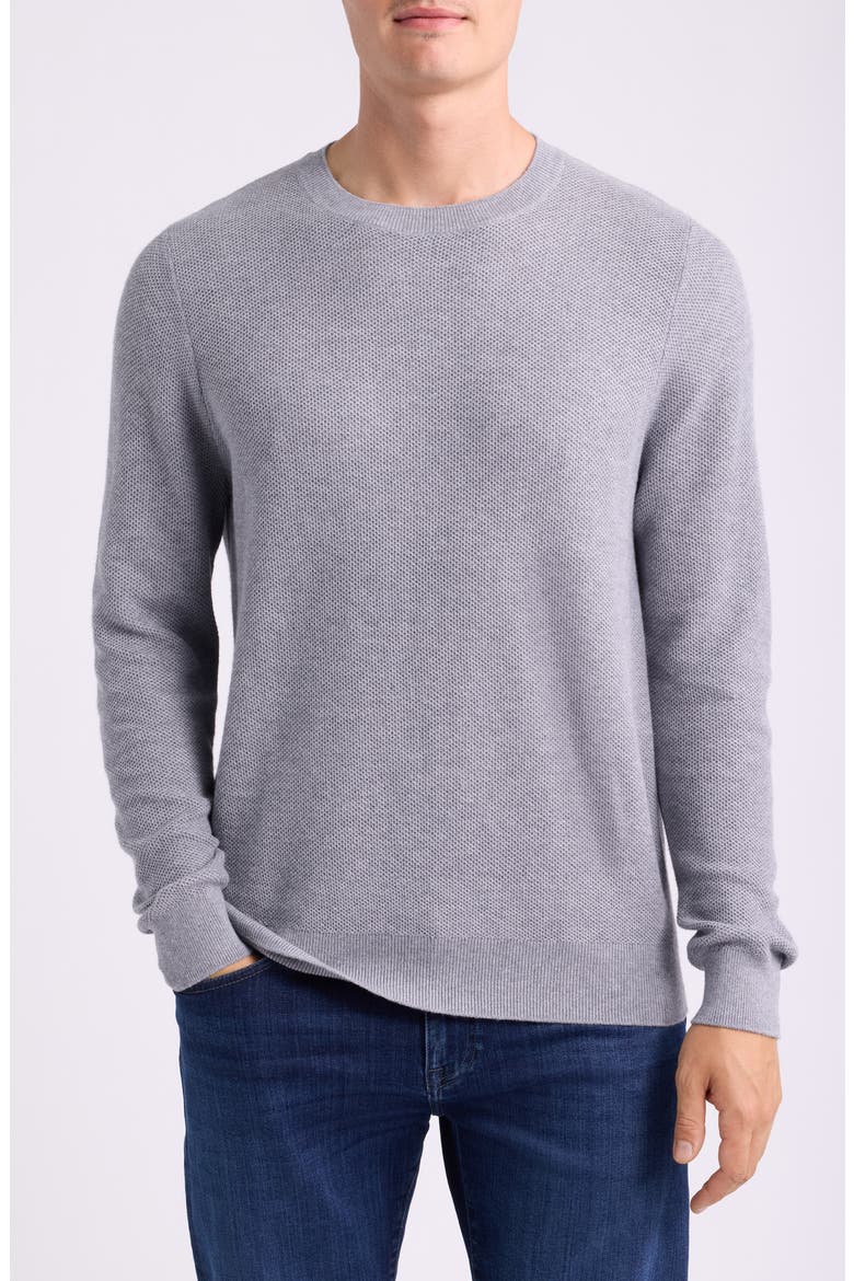 Cotton & Cashmere Sweater, Main, color, GREY DECEMBER HEATHER