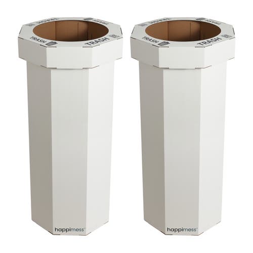 Happimess Fleur 25-gallon Classic Disposable Corrugated Cardboard Event Trash Can And Recycling Bin