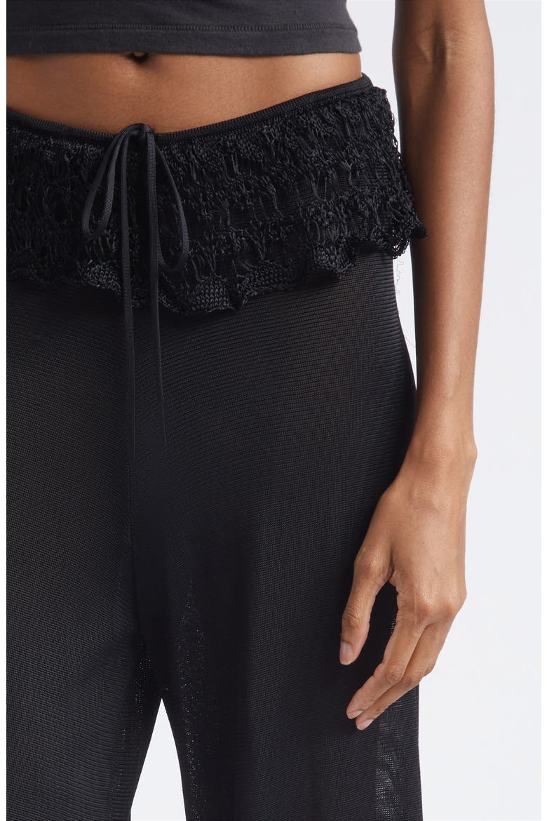 Ash Ruffle Pants, Alternate, color, BLACK