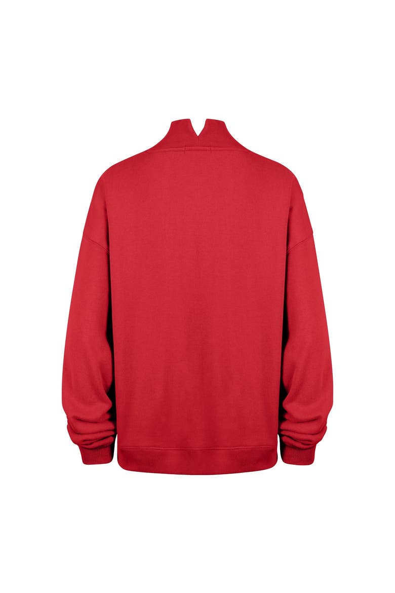 Women's '47 Red Philadelphia Phillies Oversized Vantage Mock Neck Sweatshirt, Alternate, color, Red