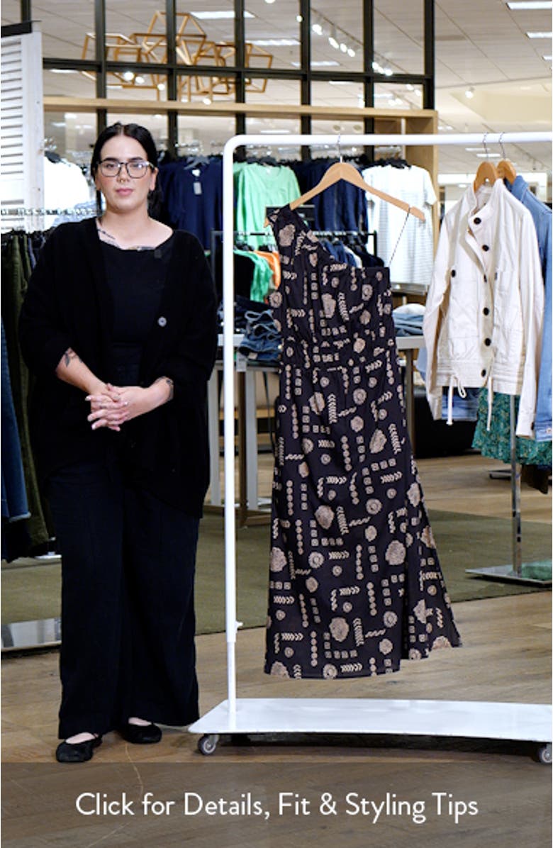 Selani Floral One-Shoulder Cotton Midi Dress, sales video thumbnail