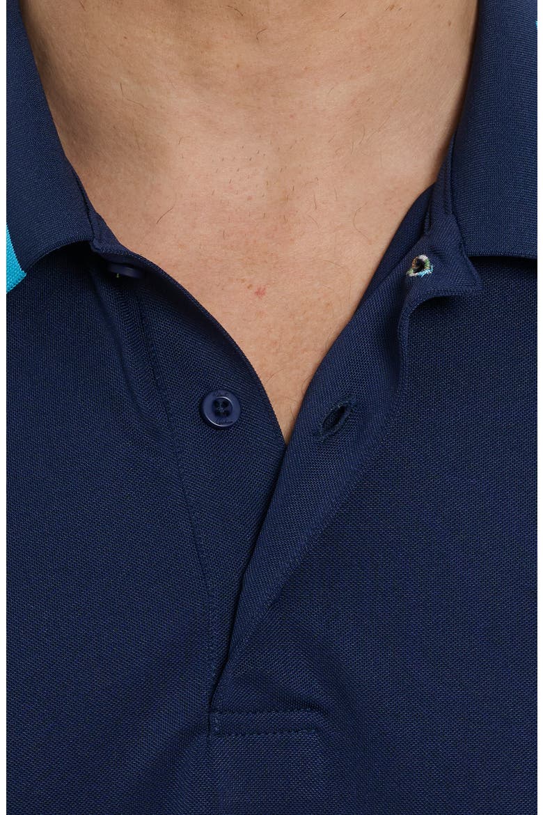 Skull Dice Embroidered Polo, Alternate, color, NAVY