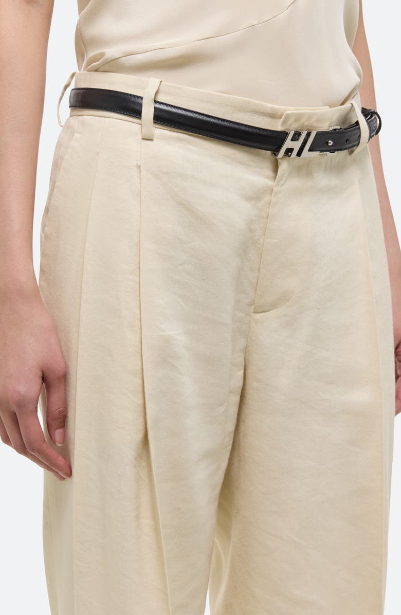 Helmut Lang Double Pleat Linen Blend Pants, Alternate, color, Summer Sand