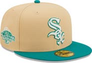 New Era Men's New Era Natural/Teal Chicago White Sox Mango Forest 59FIFTY fitted hat