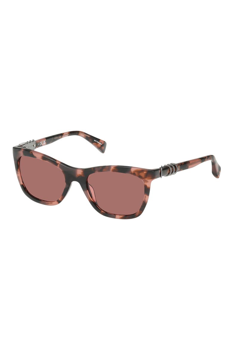 53mm Square Sunglasses, Alternate, color, PEACH CRYSTAL TORT / ROSE