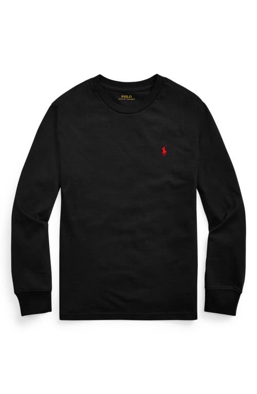 Polo Ralph Lauren Cotton Crewneck Jumper In Black