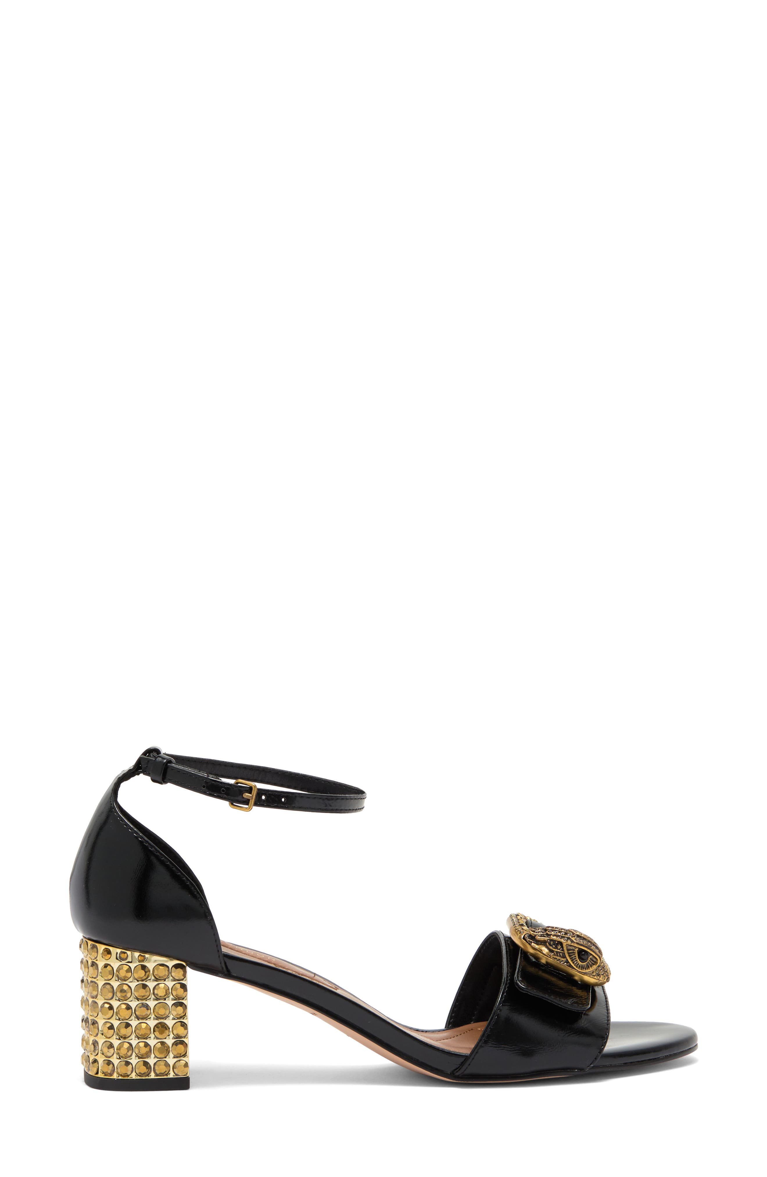 Kurt Geiger London Mayfair Ankle Strap Sandal, Alternate, color, Black
