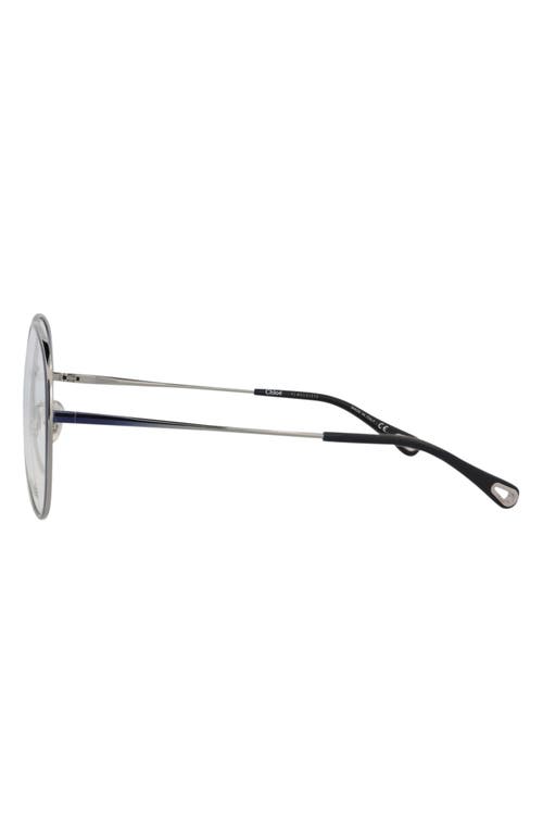 Chloé Core 58mm Aviator Optical Glasses In Blue Blue Transparent