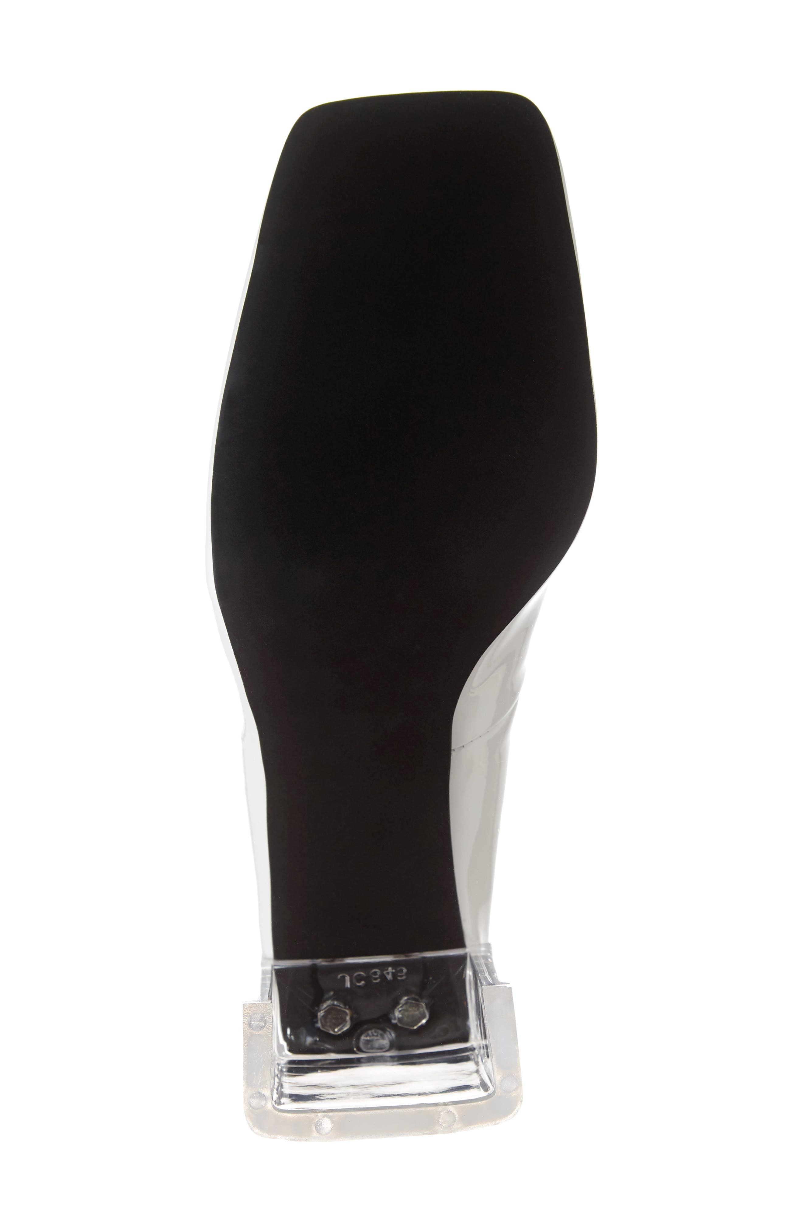 Graff Clear Heel Pump, Alternate, color, WHITE PATENT LEATHER