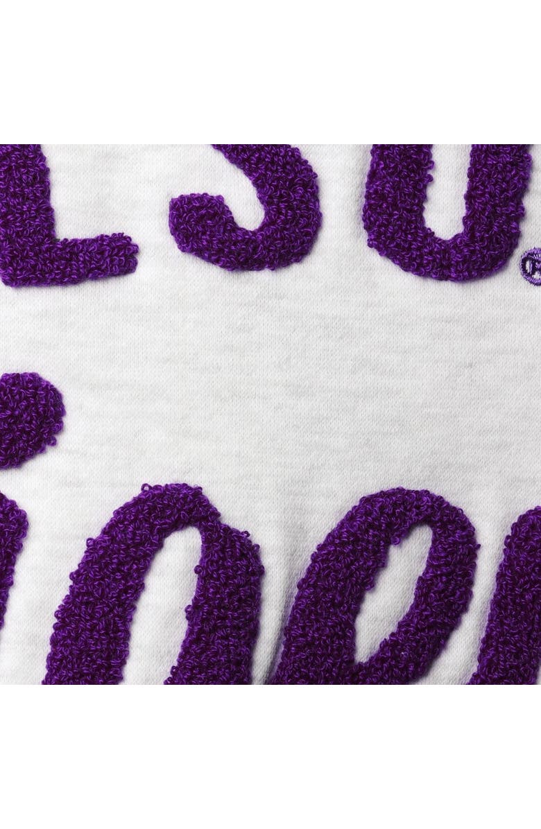 PRESSBOX Women's Pressbox Ash LSU Tigers Santa Cruz Chenille Pullover Hoodie, Alternate, color, 