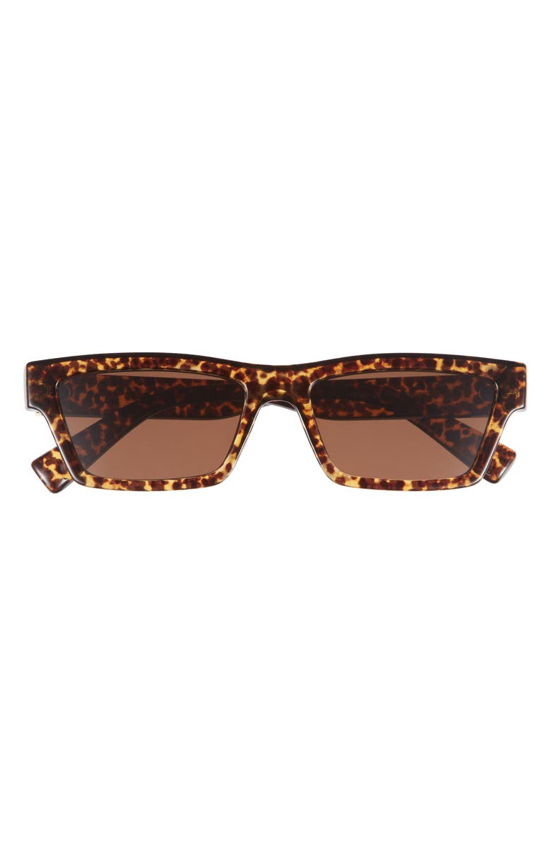 BP. Super Slim Rectangular Sunglasses, Main, color, Leopard