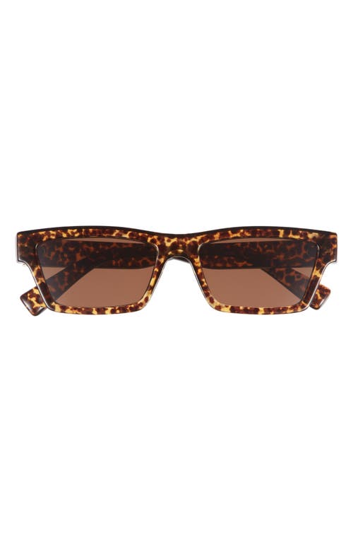 Bp. Super Slim Rectangular Sunglasses In Brown