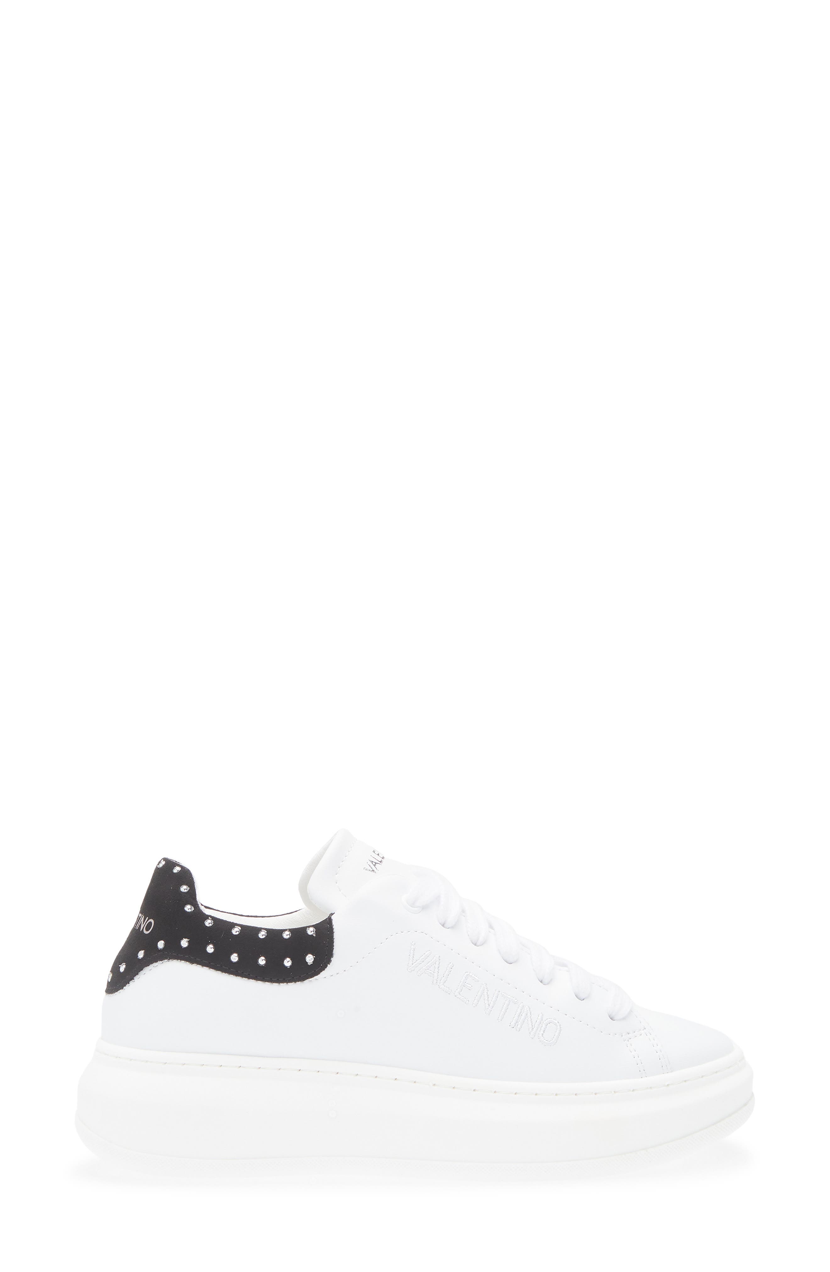 VALENTINO BY MARIO VALENTINO Fresia Low Top Sneaker, Alternate, color, White Black