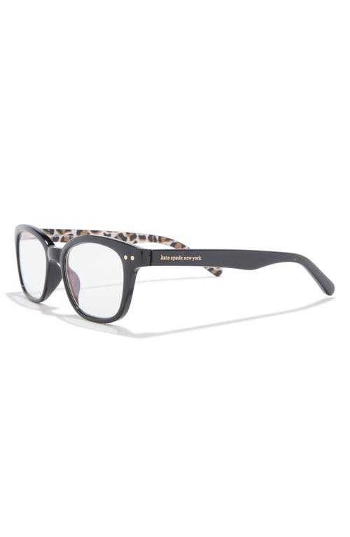 Kate Spade New York Rebecca 49mm Square Optical Glasses In Black