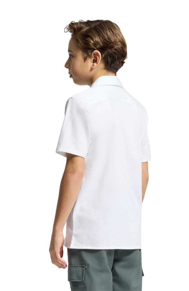 Psycho Bunny Kids' Bryan Camp Shirt, Alternate, color, White