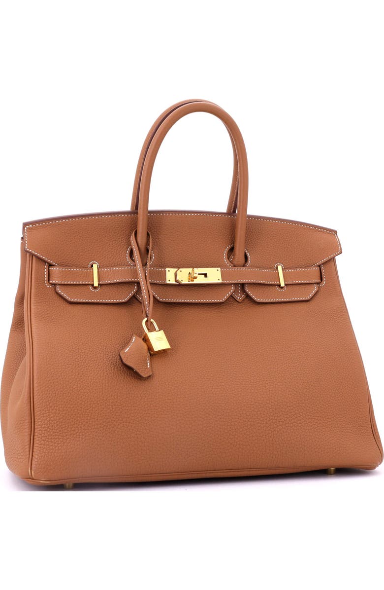 Pre-Owned Hermes Birkin Handbag Brown Togo with Gold Hardware 35, Alternate, color, Gold
