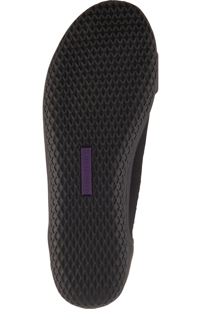 David Tate Italy Knit Ballet Flat, Alternate, color, Black Fabric